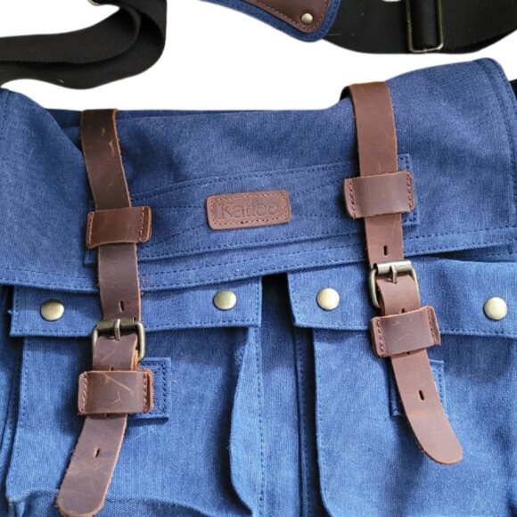 New Denim Laptop Courier Bag - Picture 1 of 4